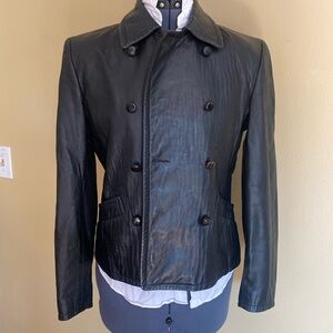 Vintage genuine leather jacket maid in USA